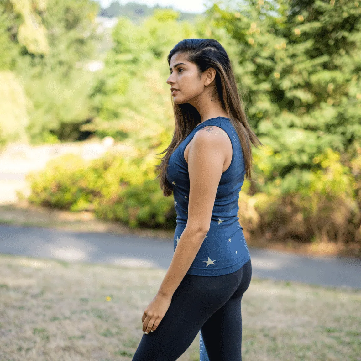 Final Sale Seamless Blue Star Activewear Tank