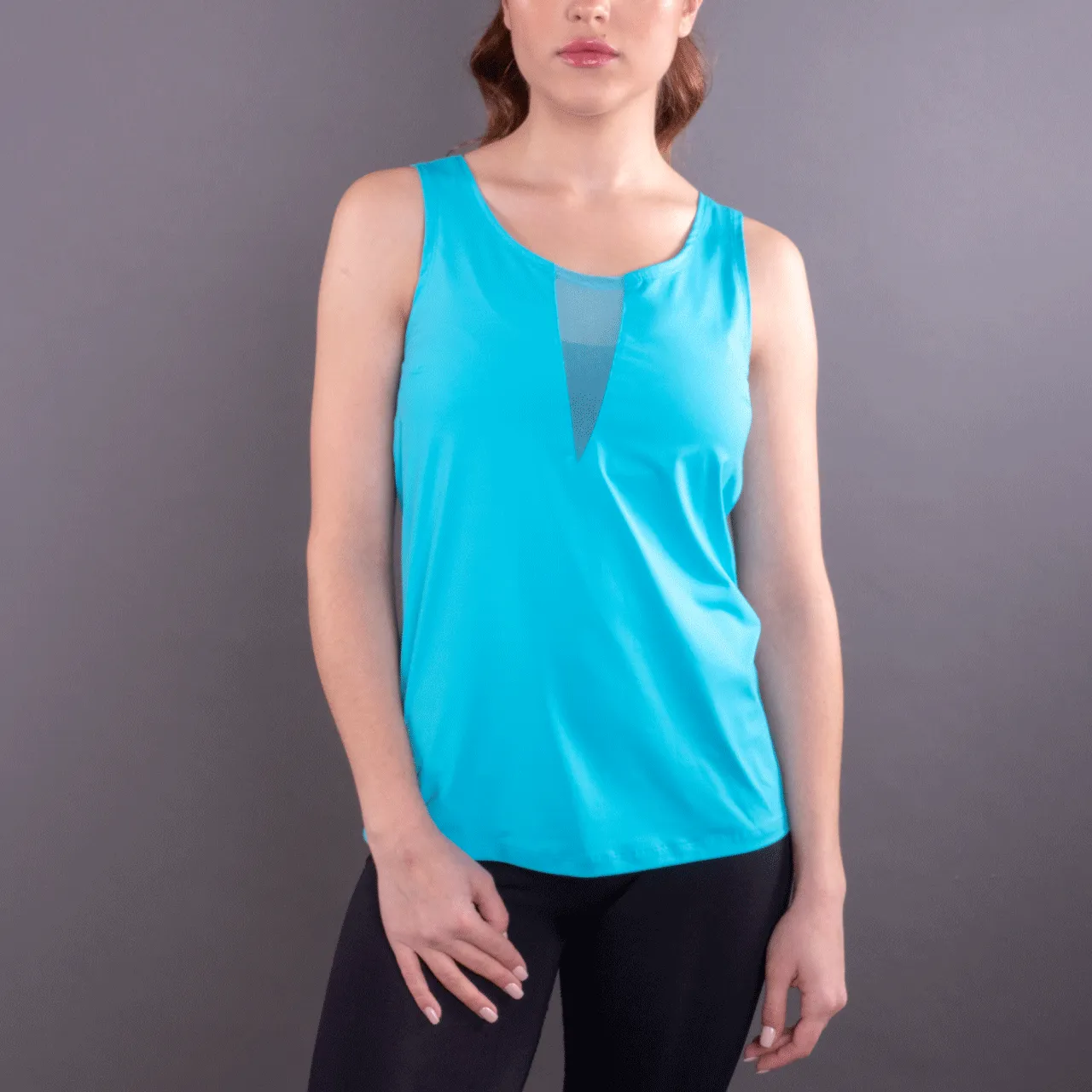 Final Sale Turquoise Windows Activewear Tank