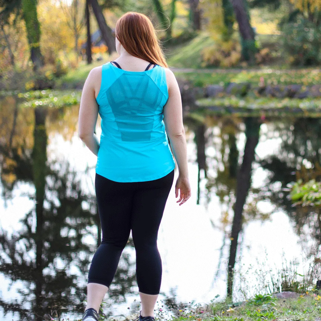 Final Sale Turquoise Windows Activewear Tank
