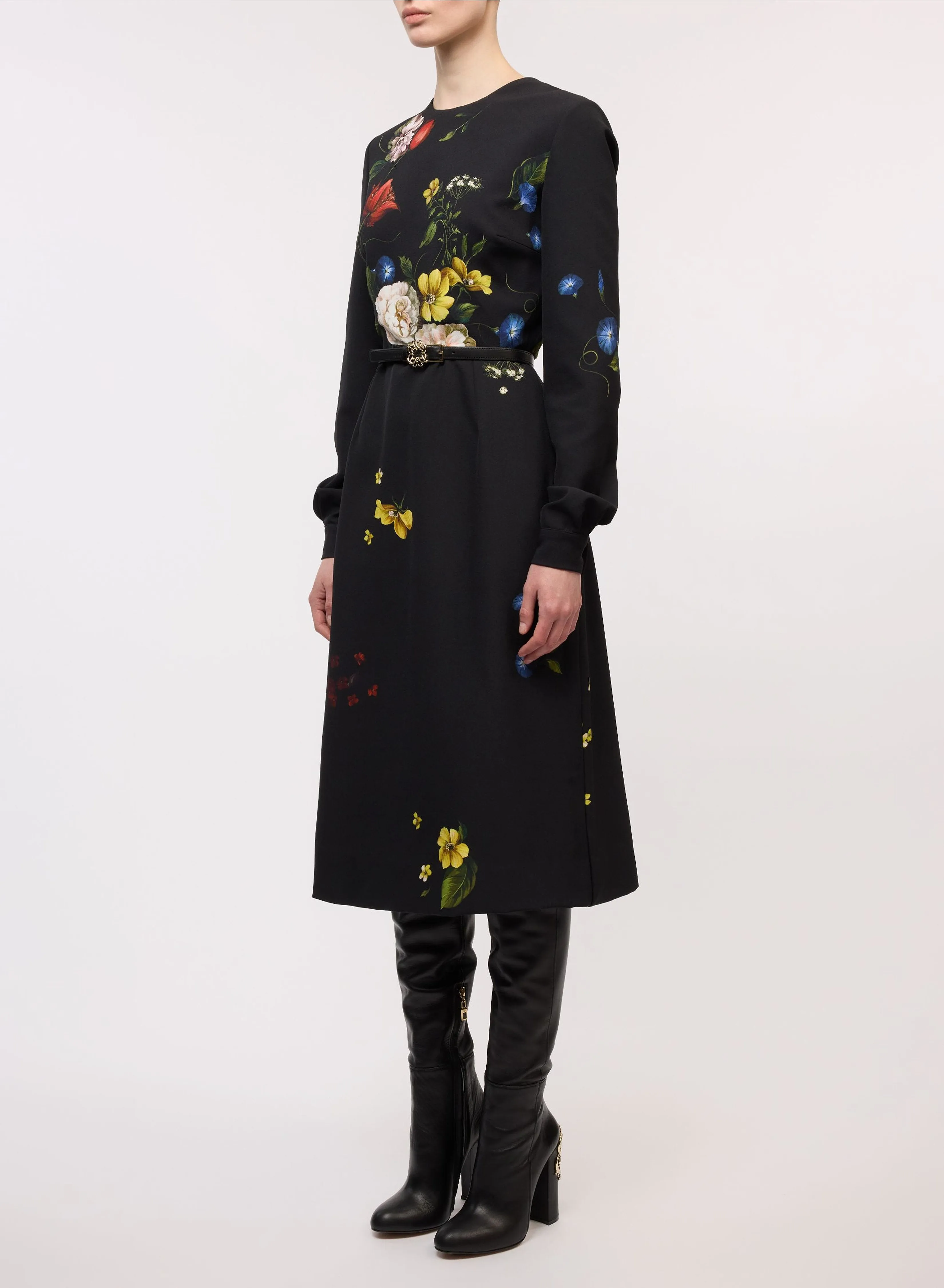 Flower Print Midi Dress