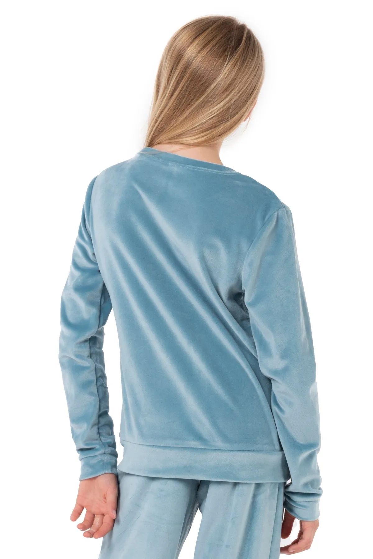Girls Ultra-Soft Velour Sweater