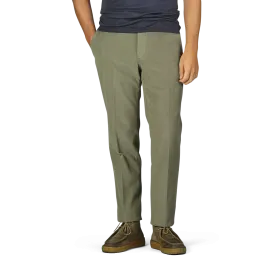 Green Cotton Corduroy High Comfort Chinos