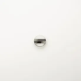 Grey & Black Striped Clear Button - Large