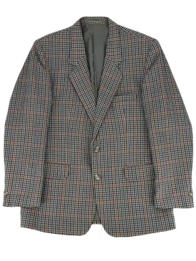 Grey & Red Check Vintage Pure Wool Jacket