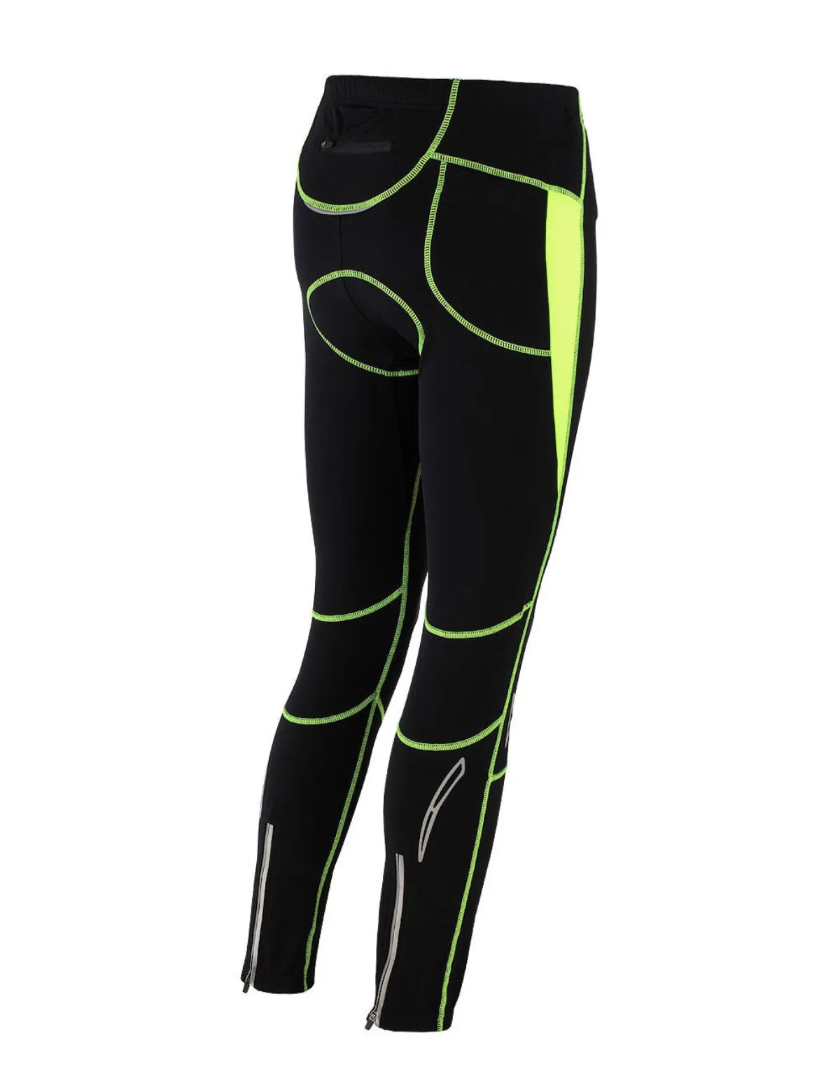 Herren Thermo Fahrradhose Pro T Schwarz Neon