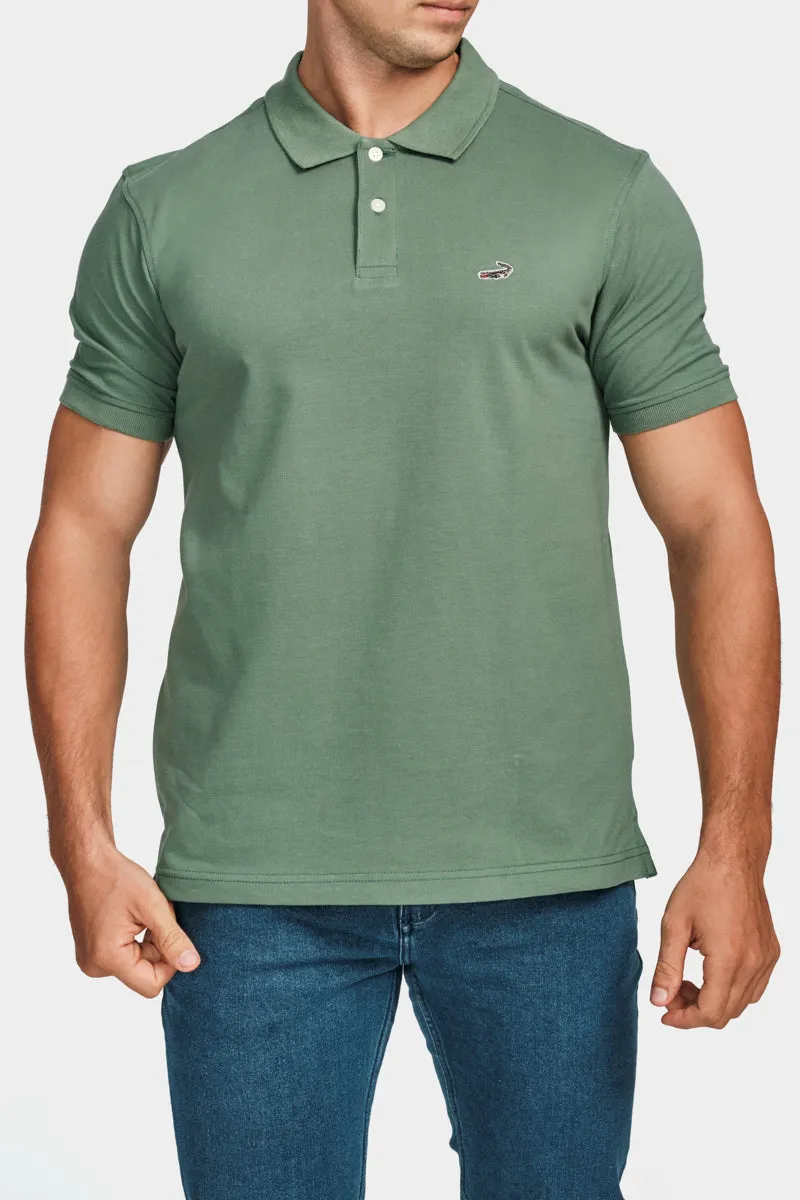 HS Polo - T Shirt Green Greener Pastures