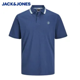 Jack & Jones Hass Logo Ensign Blue Polo Blue