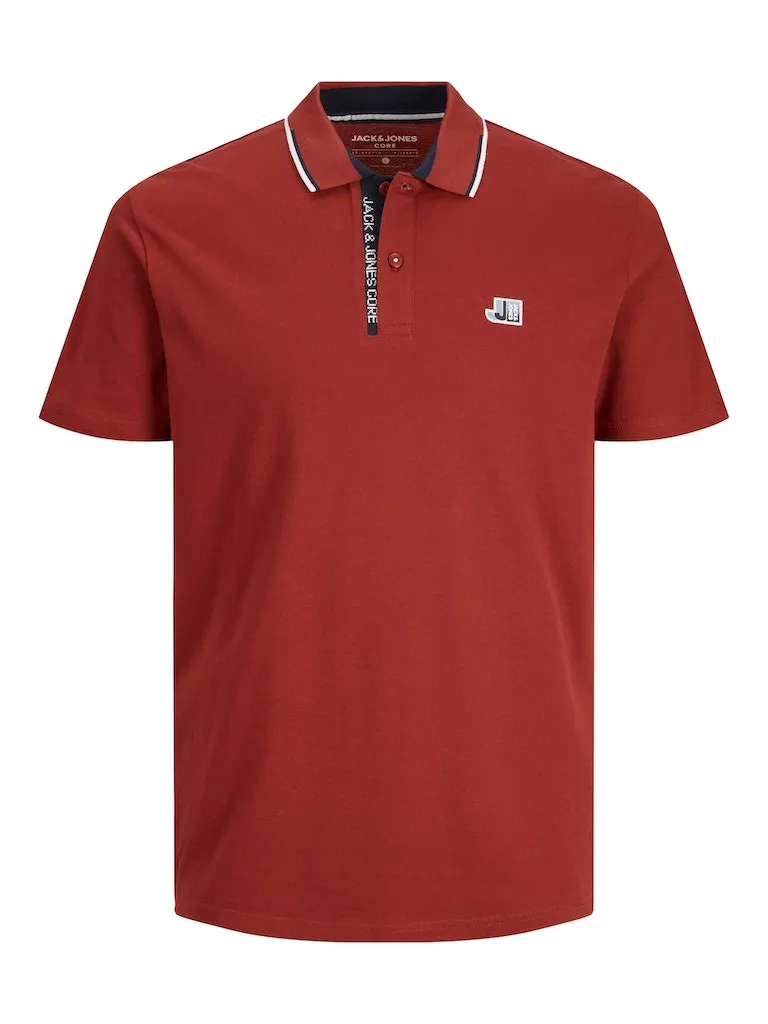 Jack & Jones Logan Rosewood Polo Shirt Red