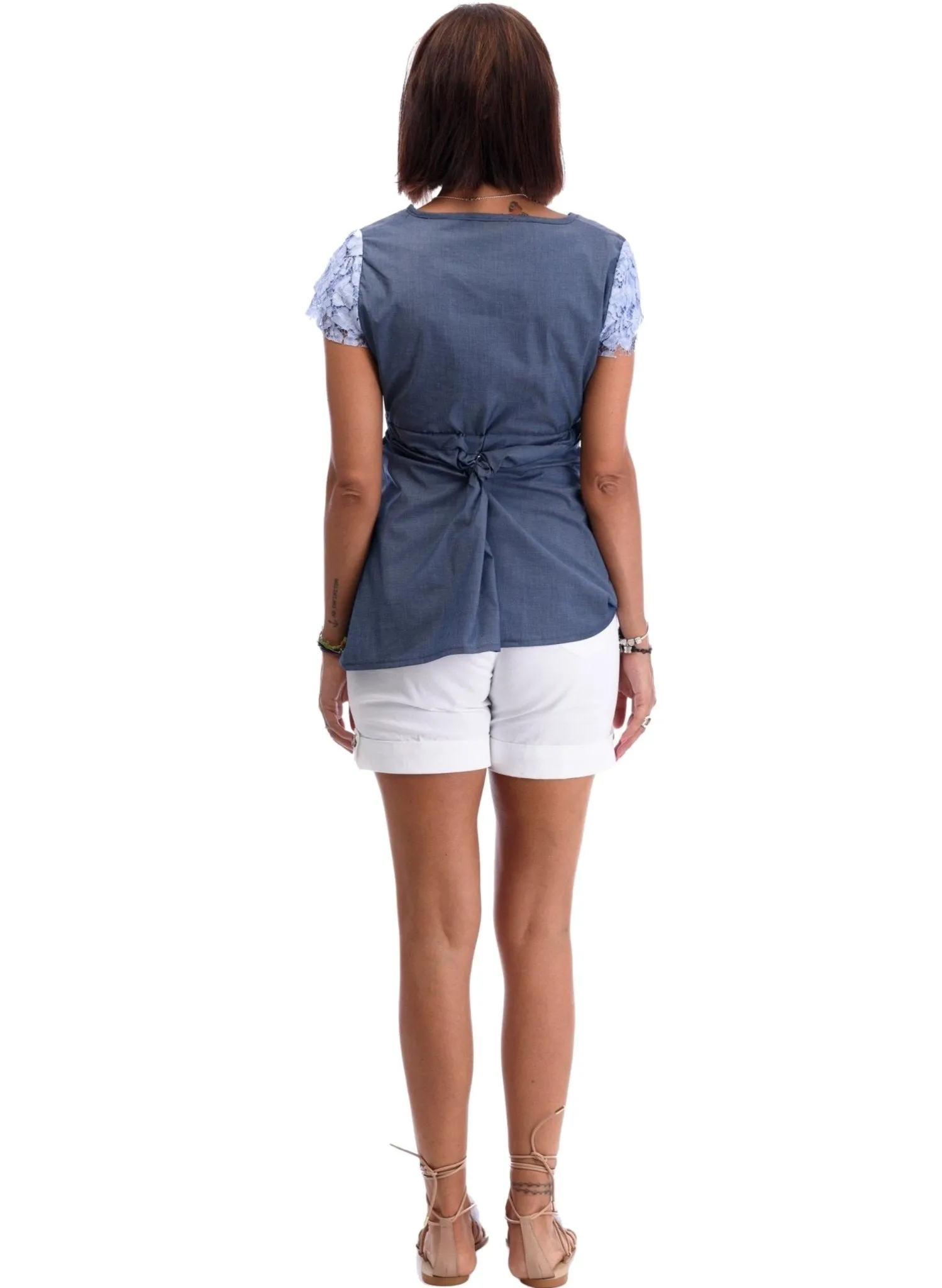 Jeans Maternity Top with Lace