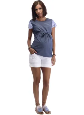 Jeans Maternity Top with Lace