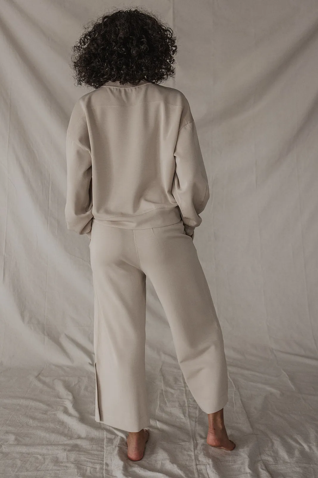 Jet-Setter Wide Leg Set Long Sleeve |Bone