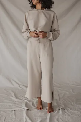 Jet-Setter Wide Leg Set Long Sleeve |Bone