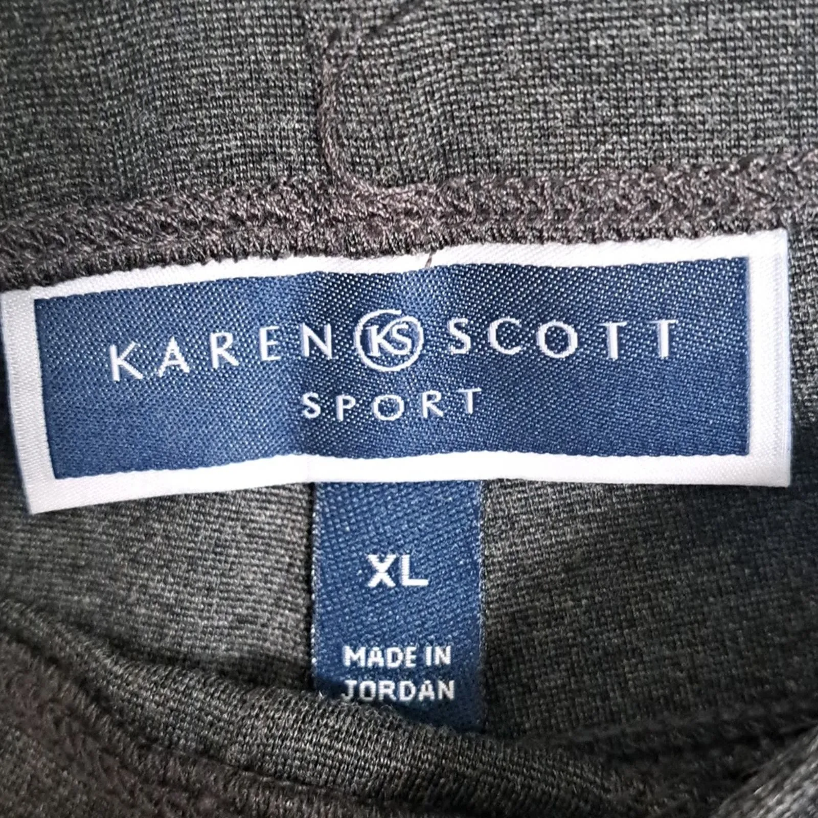 Karen Scott Sport Pull-On Comfort Pants Charcoal Heather XL
