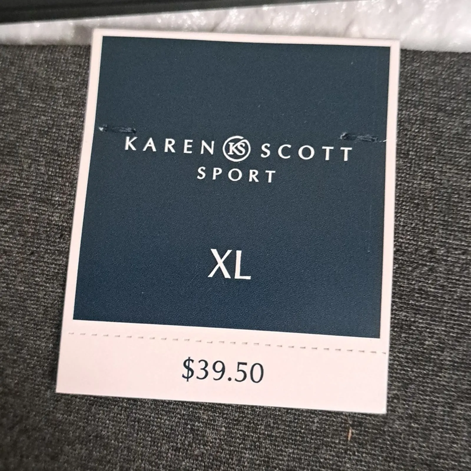 Karen Scott Sport Pull-On Comfort Pants Charcoal Heather XL