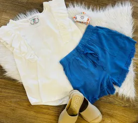 Knit Blue Shorts