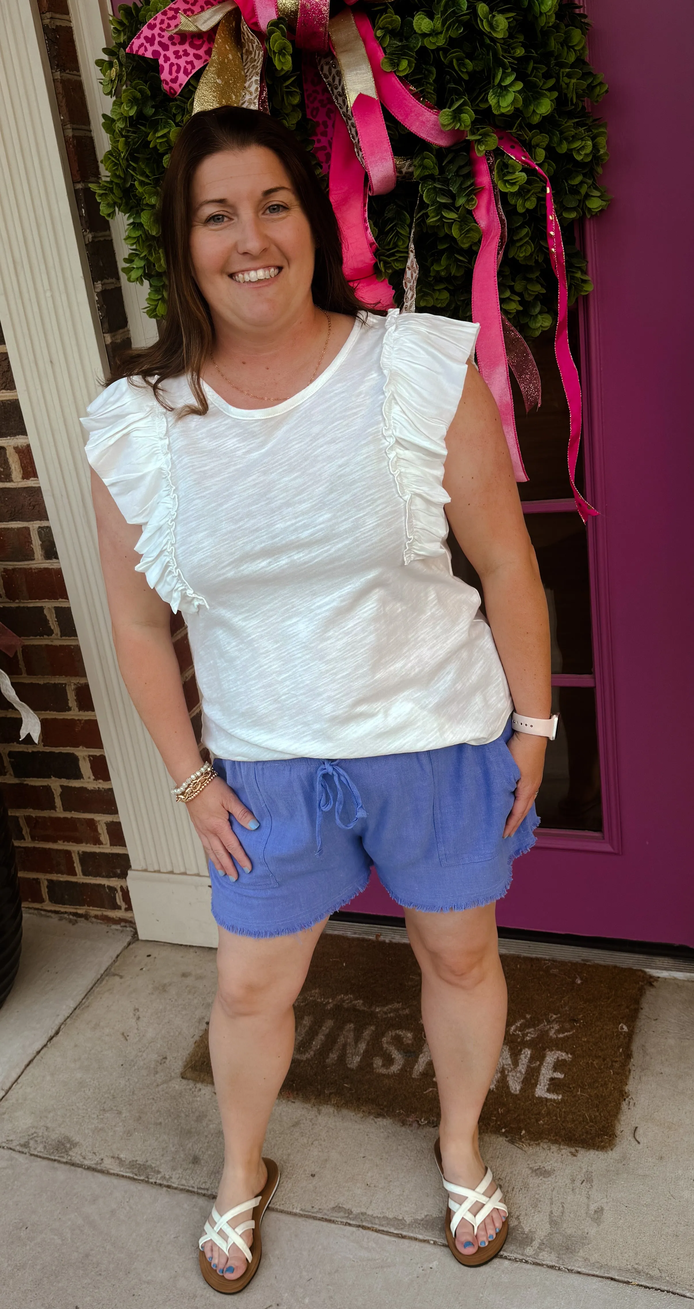 Knit Blue Shorts