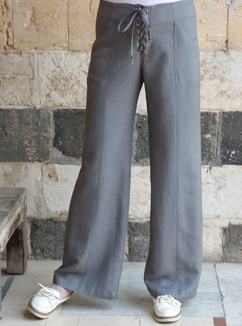 Lace Up Linen Trousers
