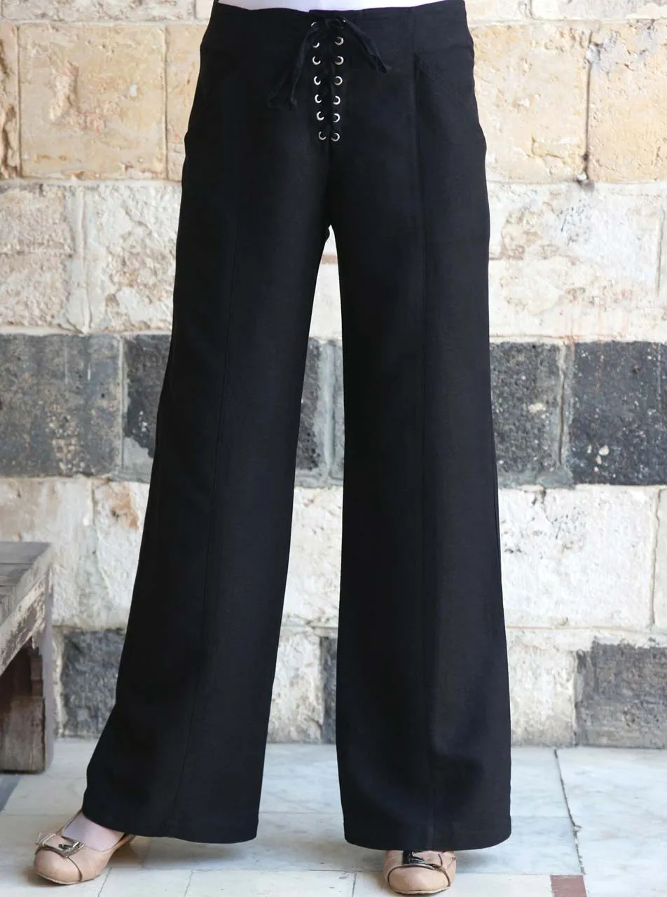 Lace Up Linen Trousers