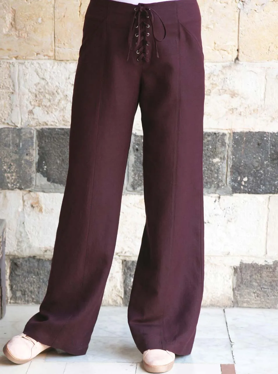 Lace Up Linen Trousers