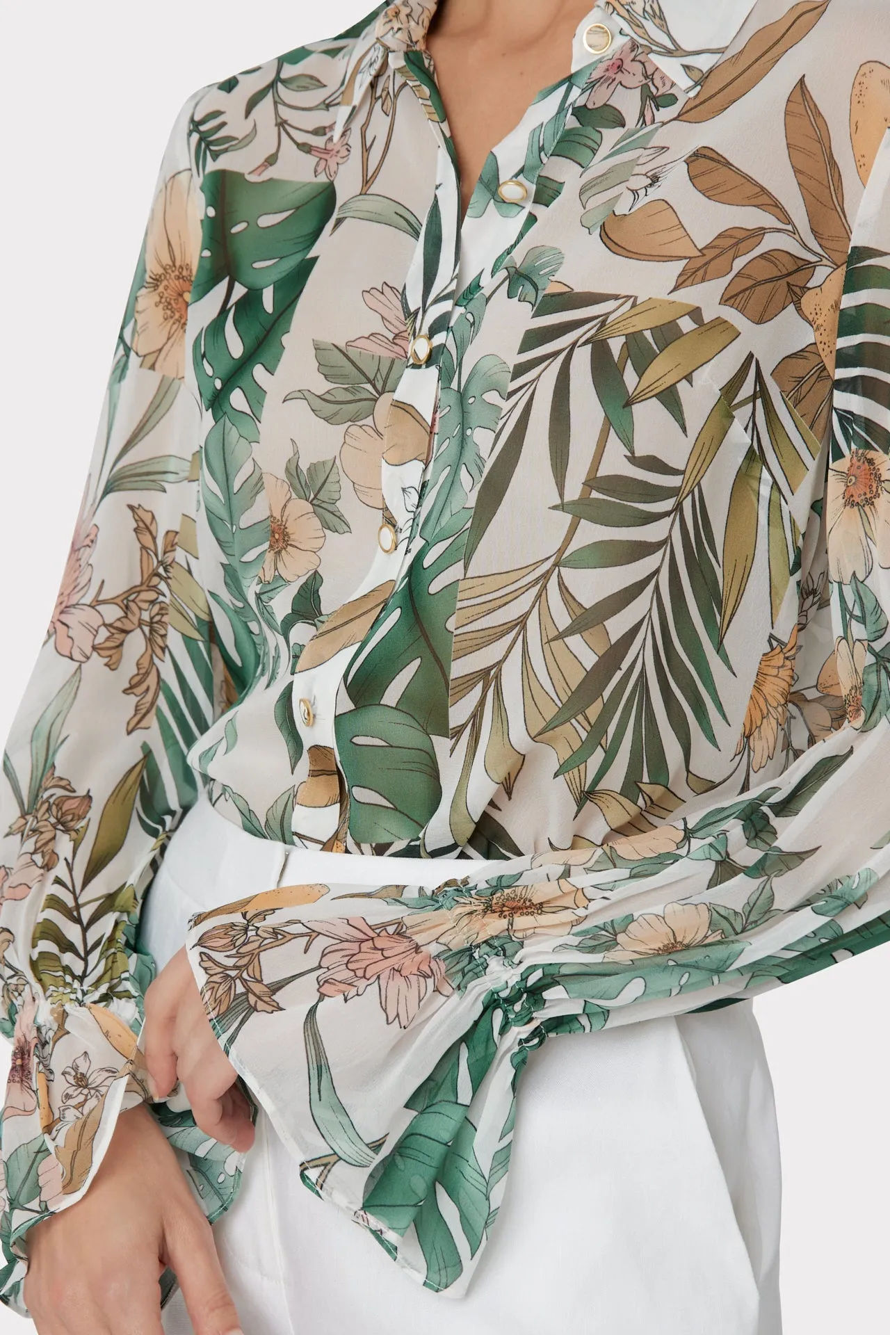 Lacey Jungle Print Blouse