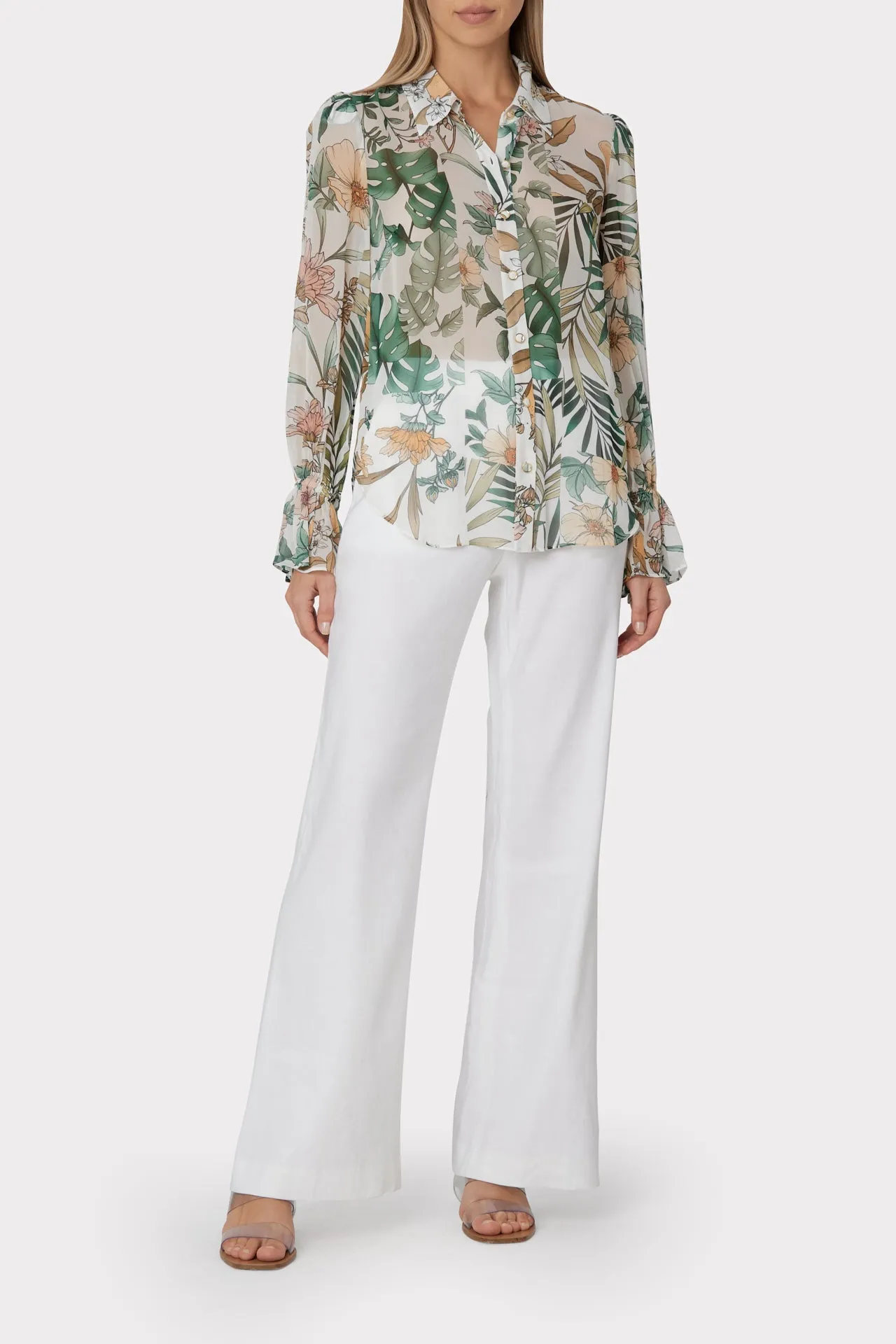 Lacey Jungle Print Blouse