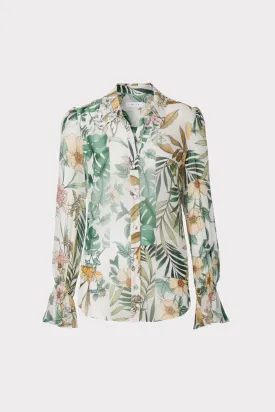 Lacey Jungle Print Blouse