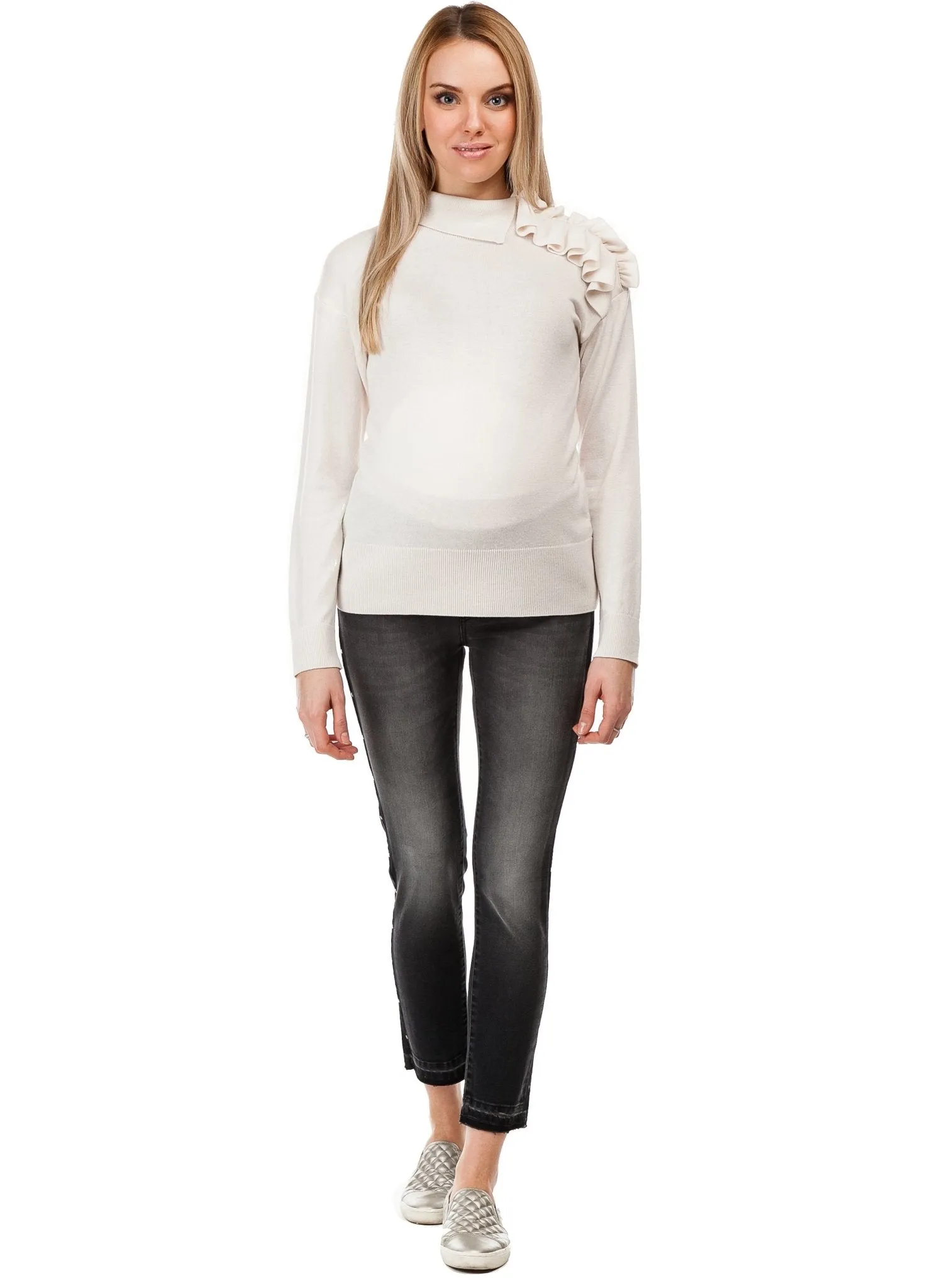 Lax Maternity Top - Cream White