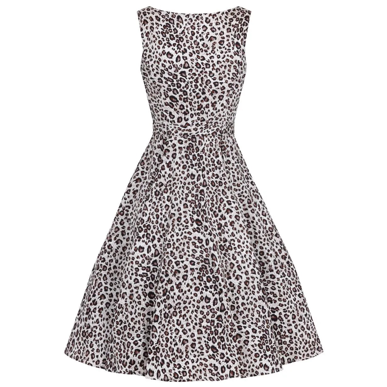 Leopard Print Vintage 50s Audrey Swing Dress