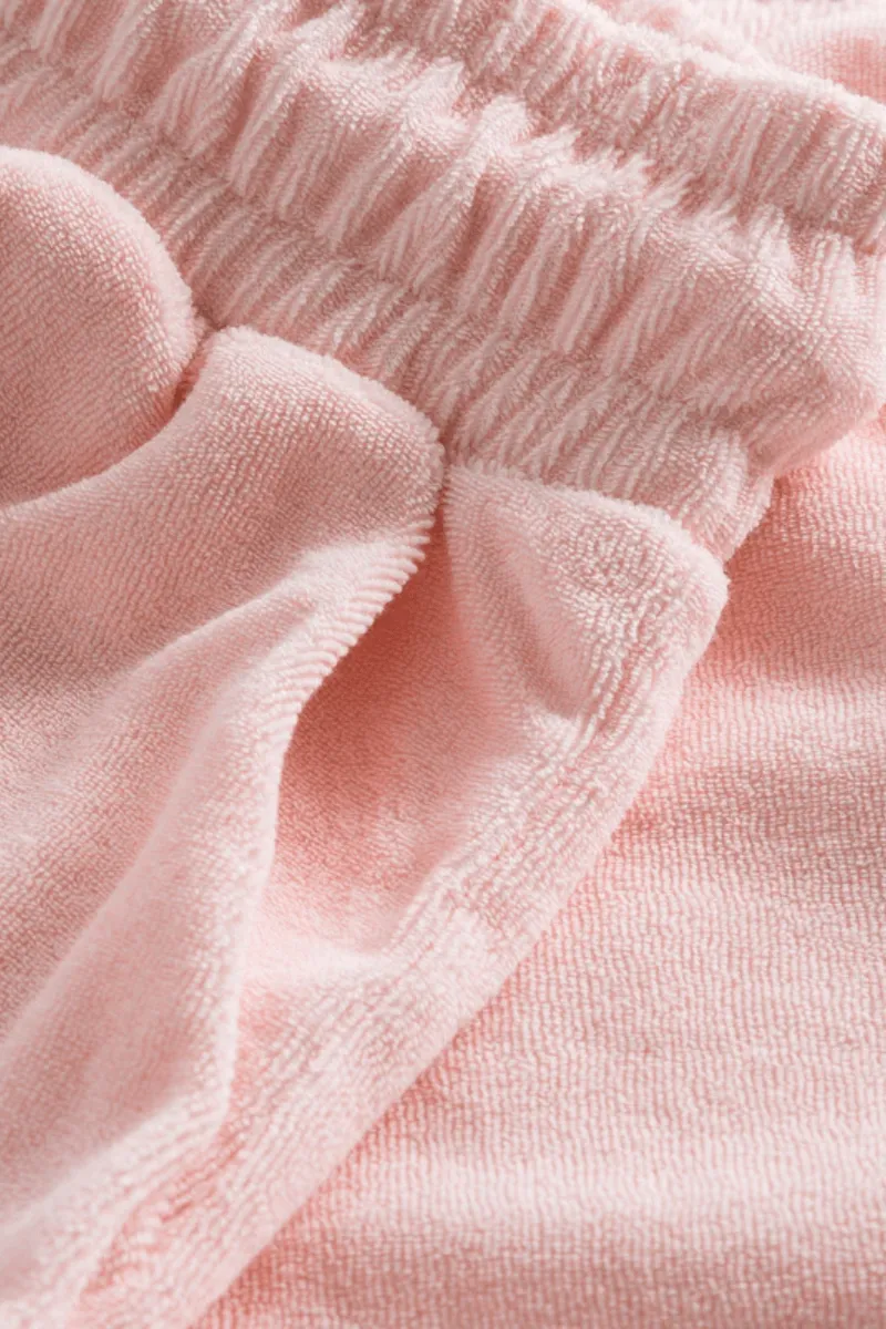 Light Pink Terry Low Shorts