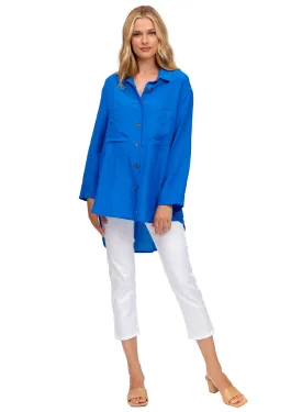Liza Maternity Shirt - Greek Azure