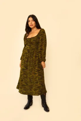 Luca Dress in Hunter Zebra