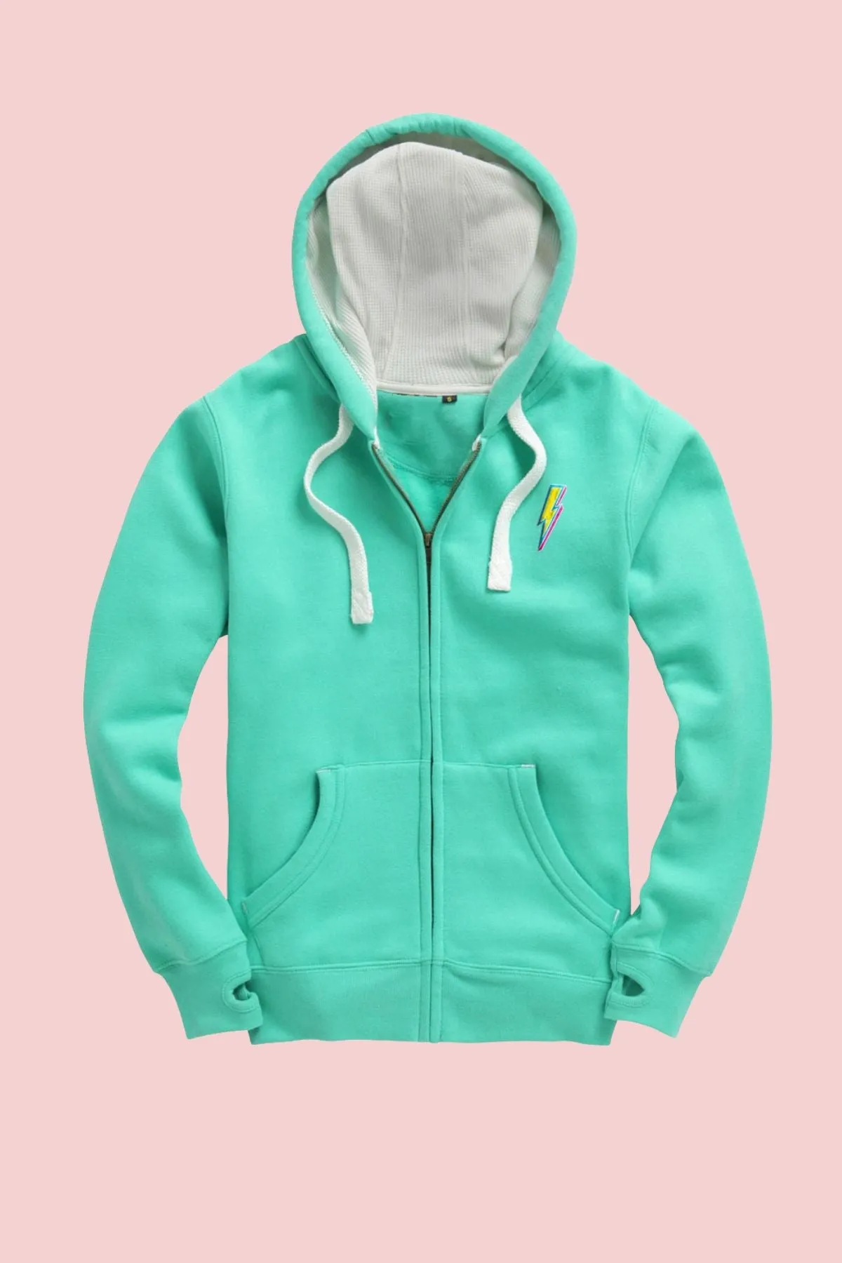 Luxe Lightning Bolt Zip Up Hoodie