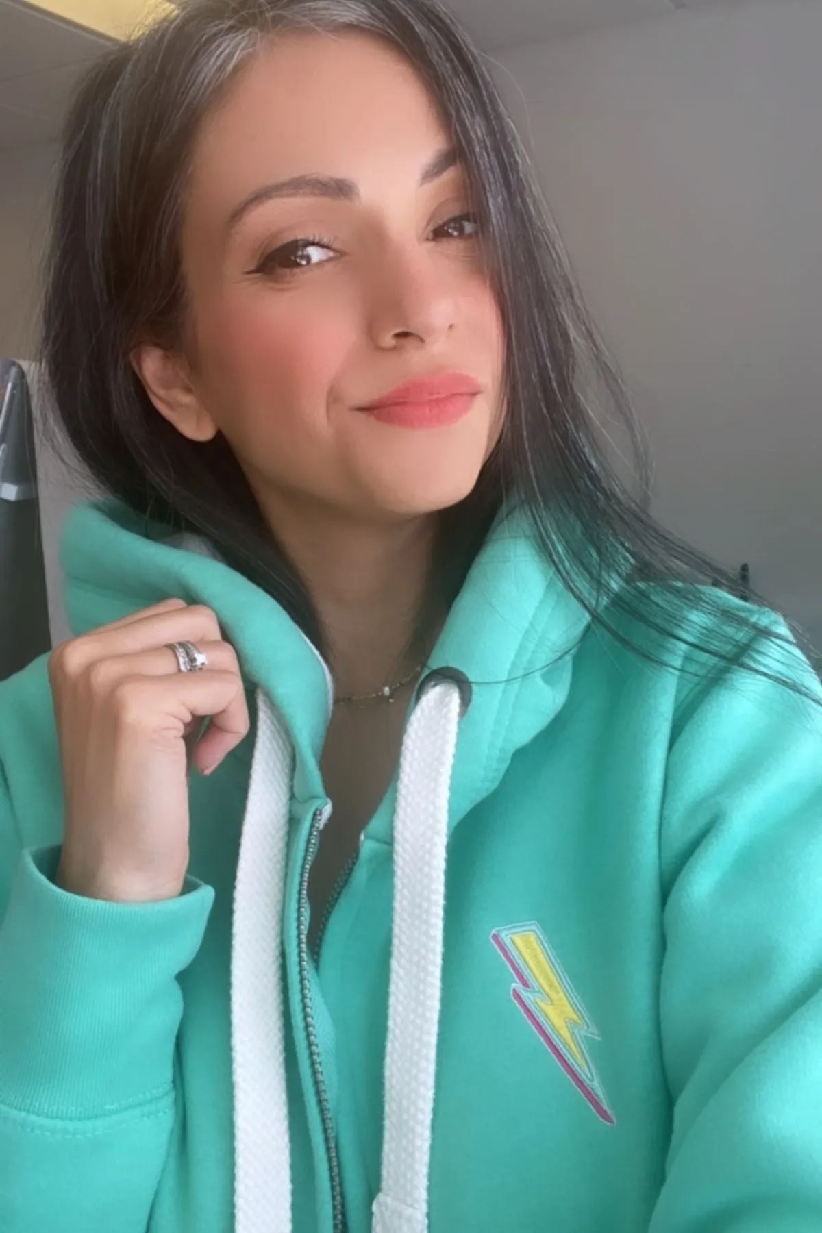 Luxe Lightning Bolt Zip Up Hoodie