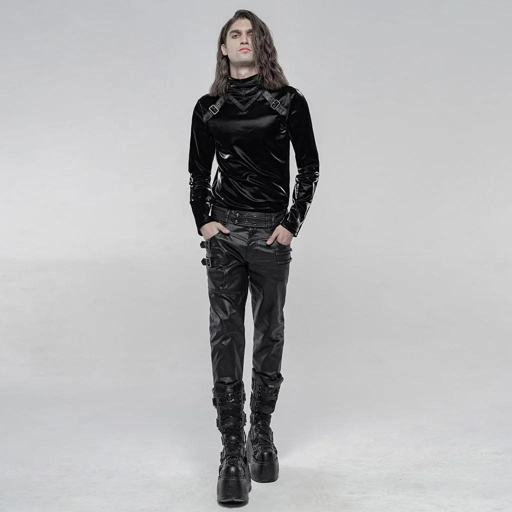 Men's Punk Faux Leather Pants