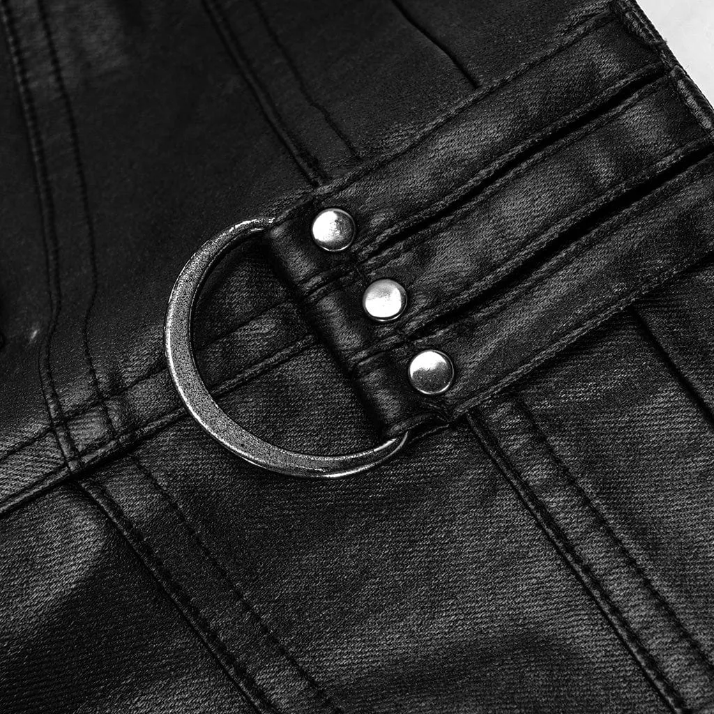 Men's Punk Faux Leather Pants