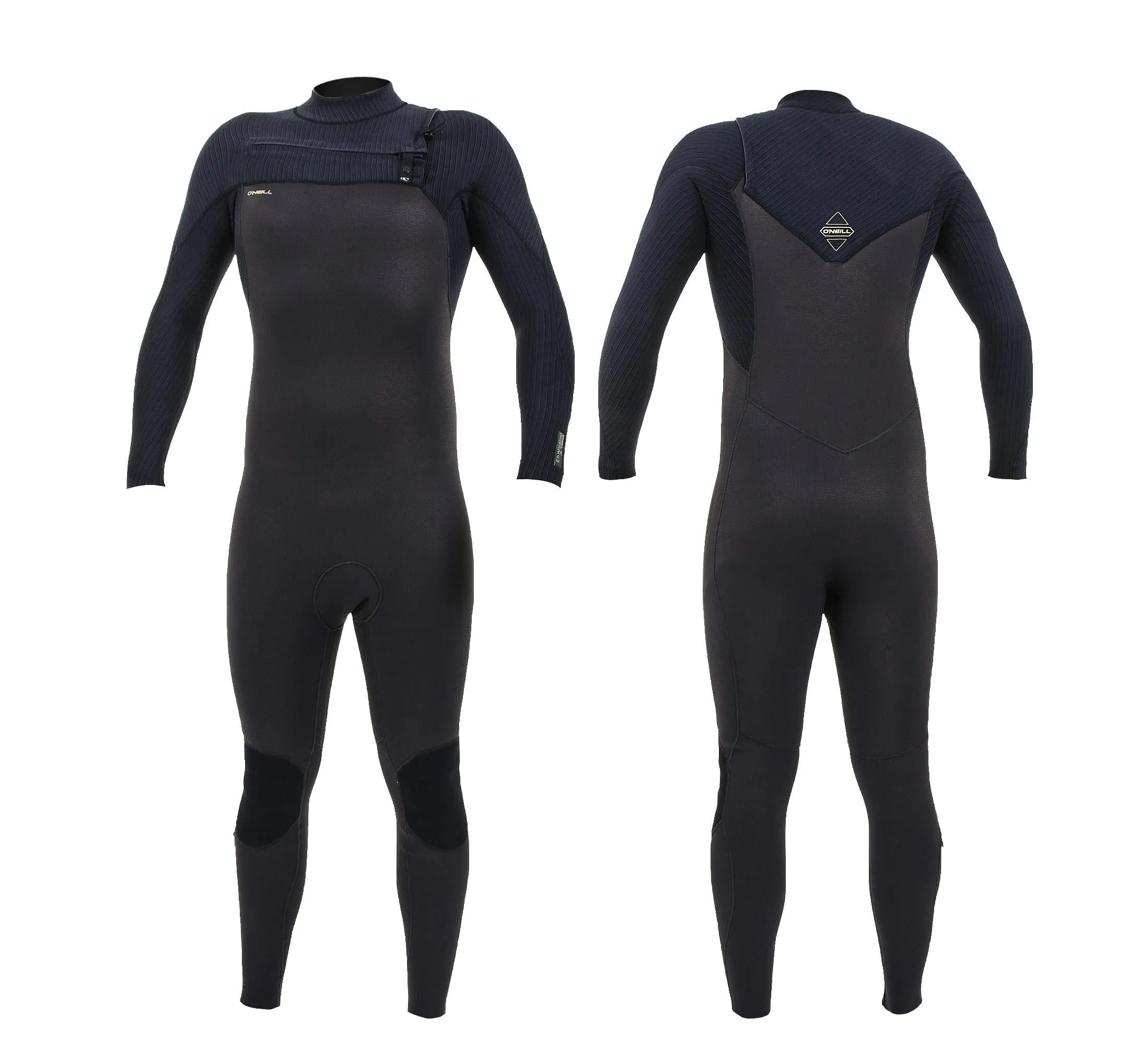 ONEILL HYPERFREAK 4/3   CHEST ZIP RAVEN BLACK FULL WETSUIT
