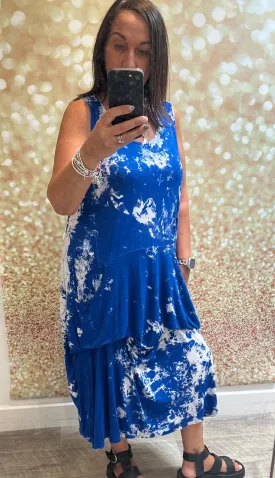 Parachute Dress with Acid wash detail