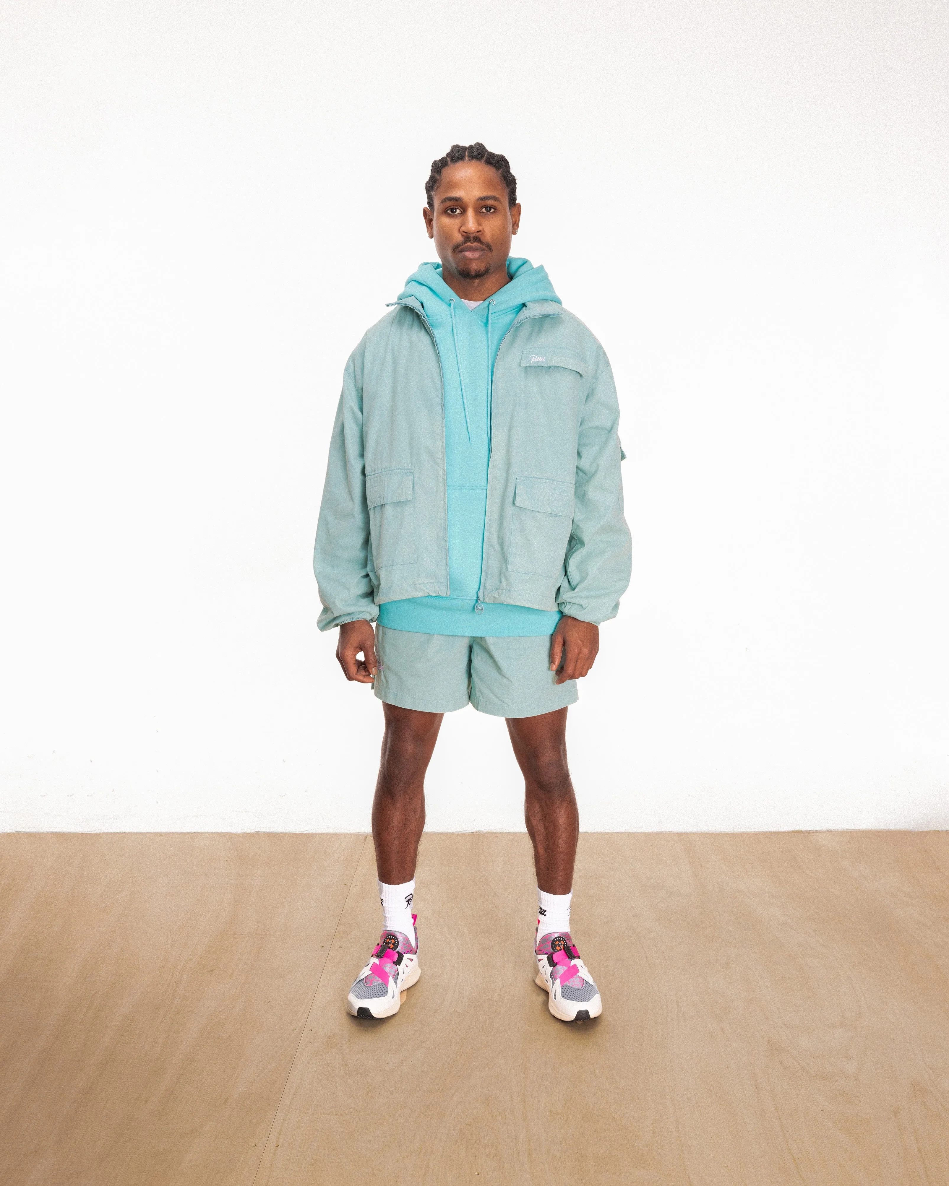 Vibrant Blue Radiance Acid Washed Track Jacket by Patta