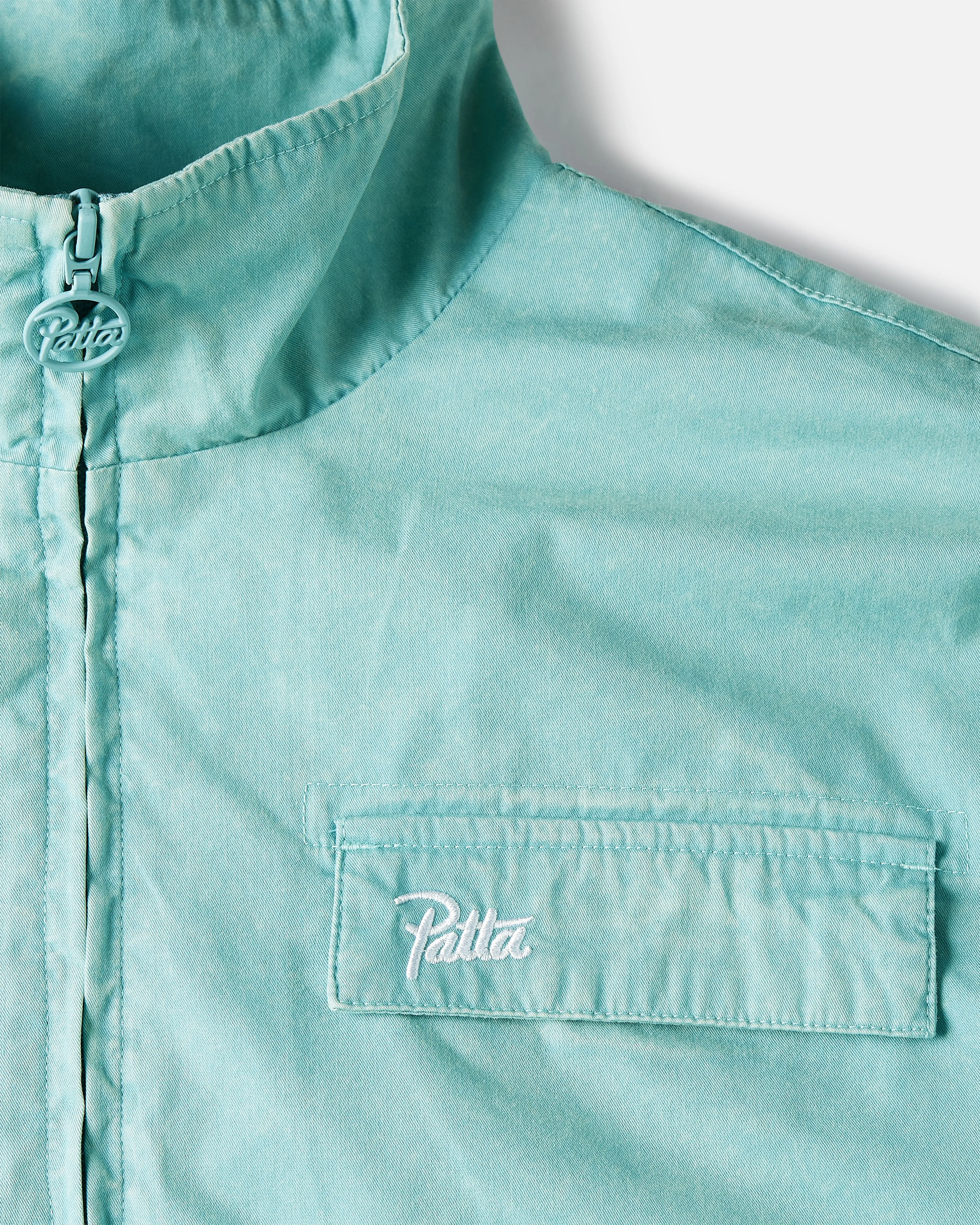 Vibrant Blue Radiance Acid Washed Track Jacket by Patta
