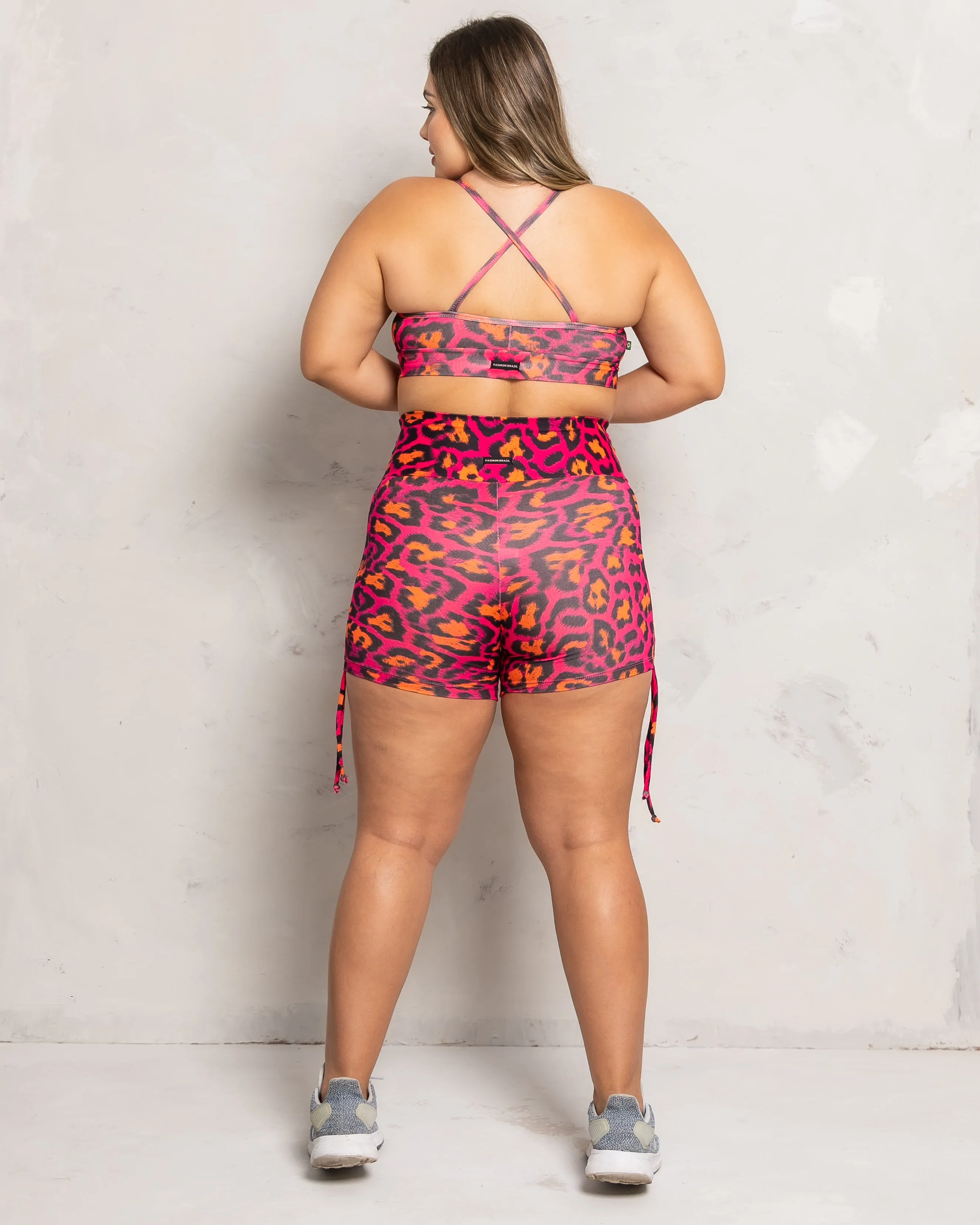 Pink Leopard Shorts