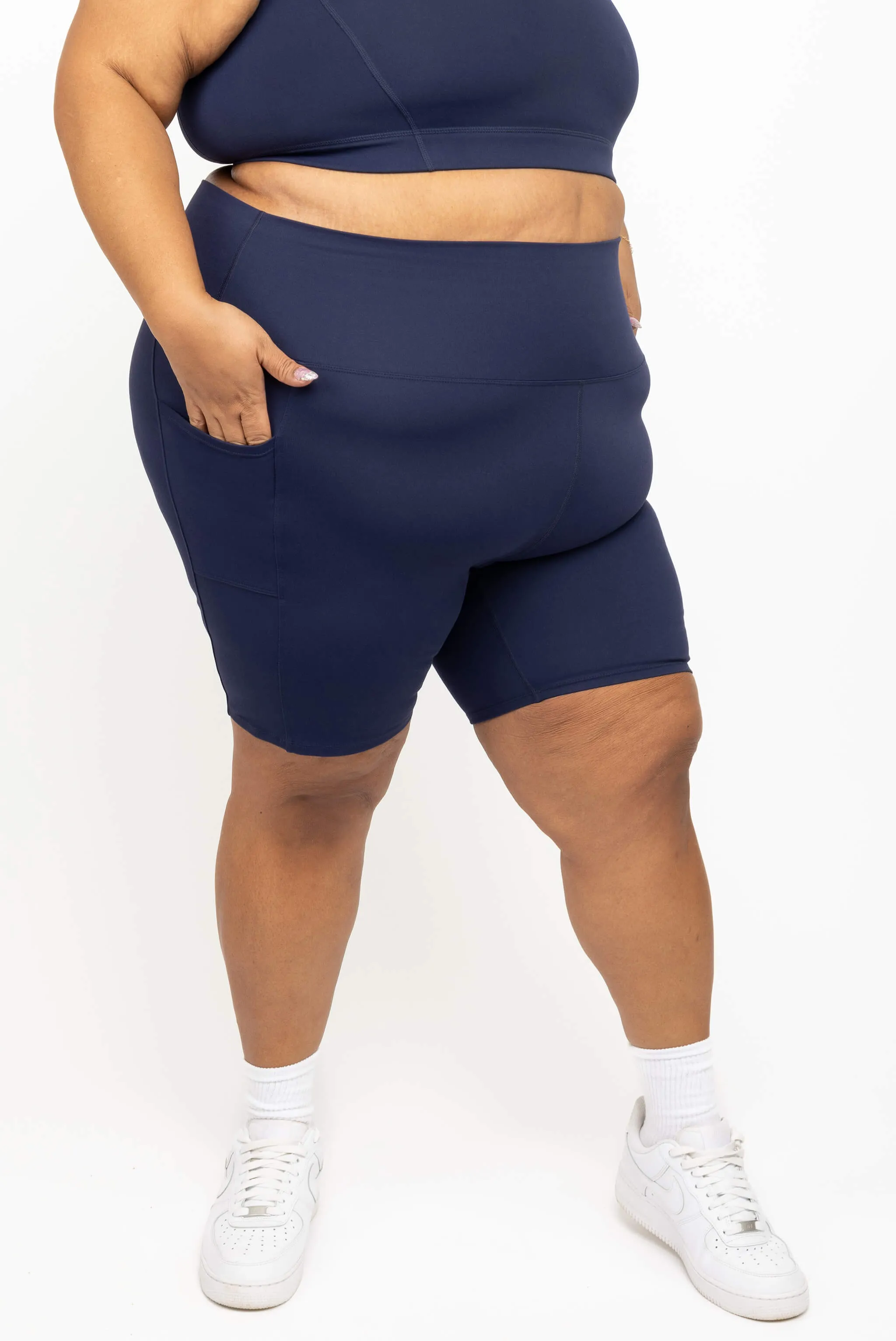 Pocket Bike Shorts - Navy