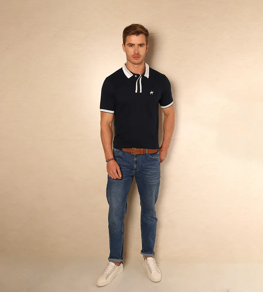 Polo Contraste Azul Navy Ref. 130111123