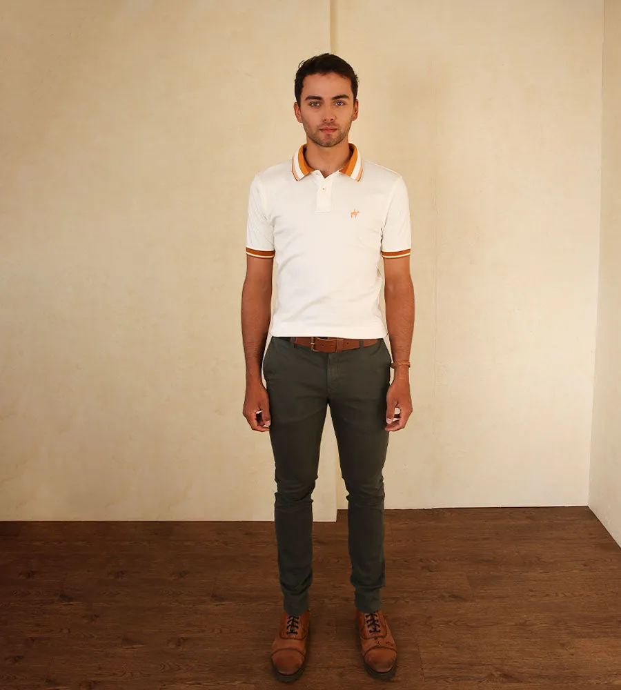 Polo Contraste Color Crema Ref. 130220624