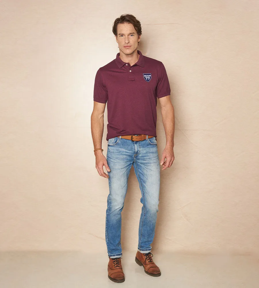 Polo Fondo Entero Rojo Vino Ref. 101050124