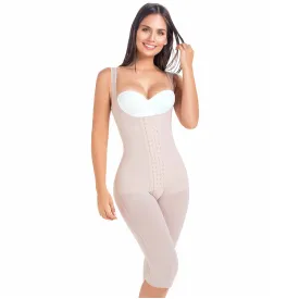 Post-Surgery Tummy Tuck Faja with High Compression, High-Back, & Knee-Length MariaE 9382
