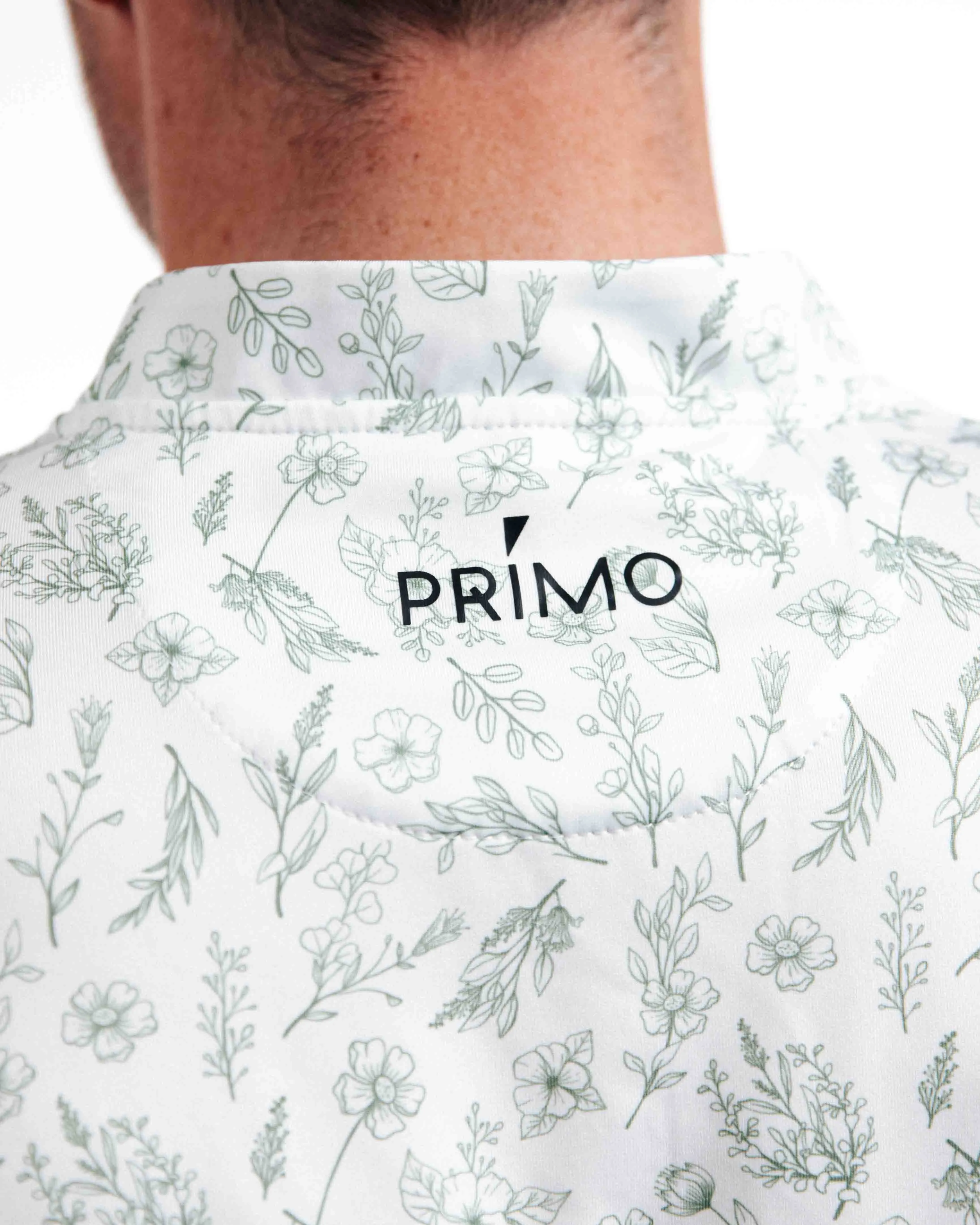 Primo Blade Collar Polo - Sage Floral
