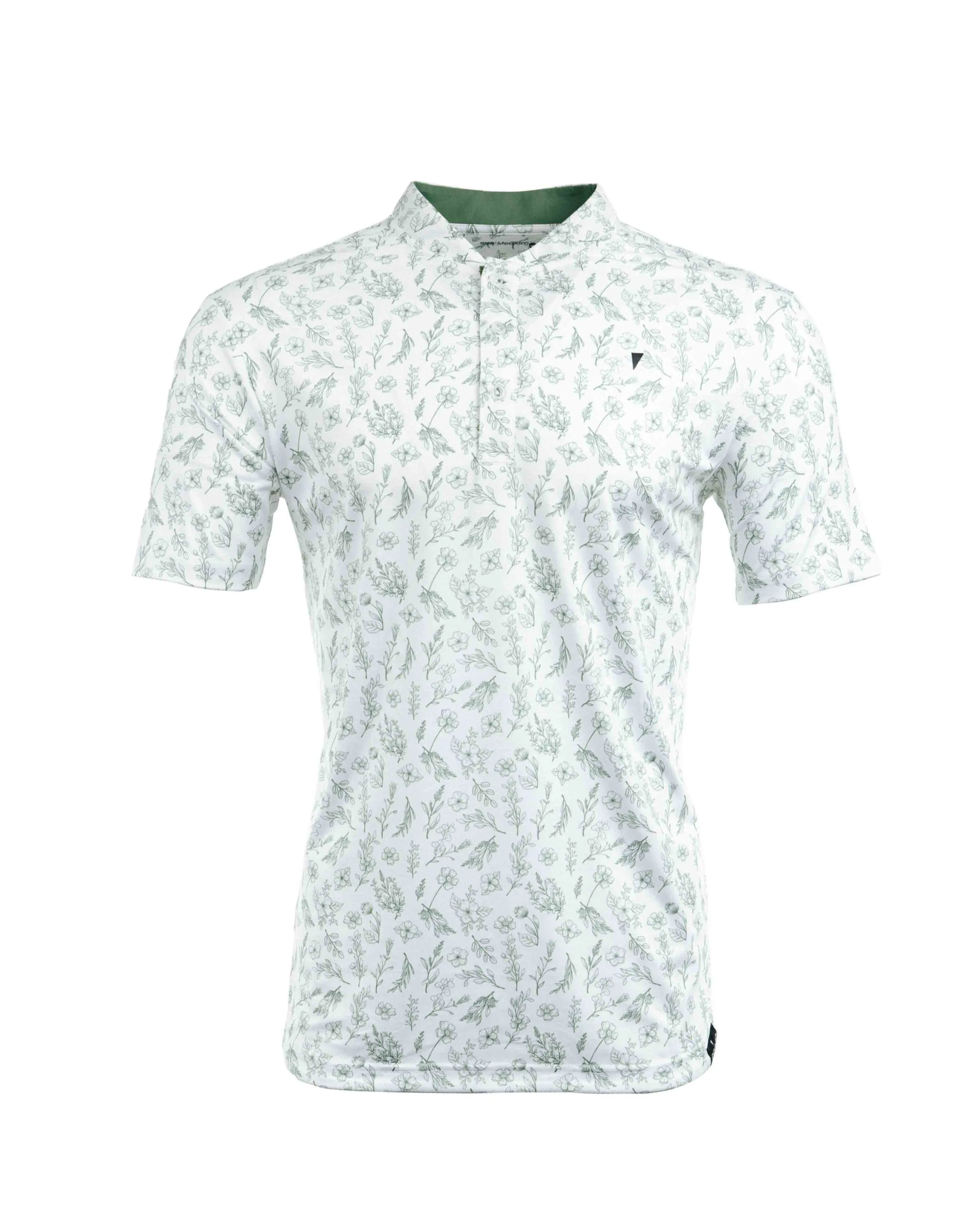 Primo Blade Collar Polo - Sage Floral