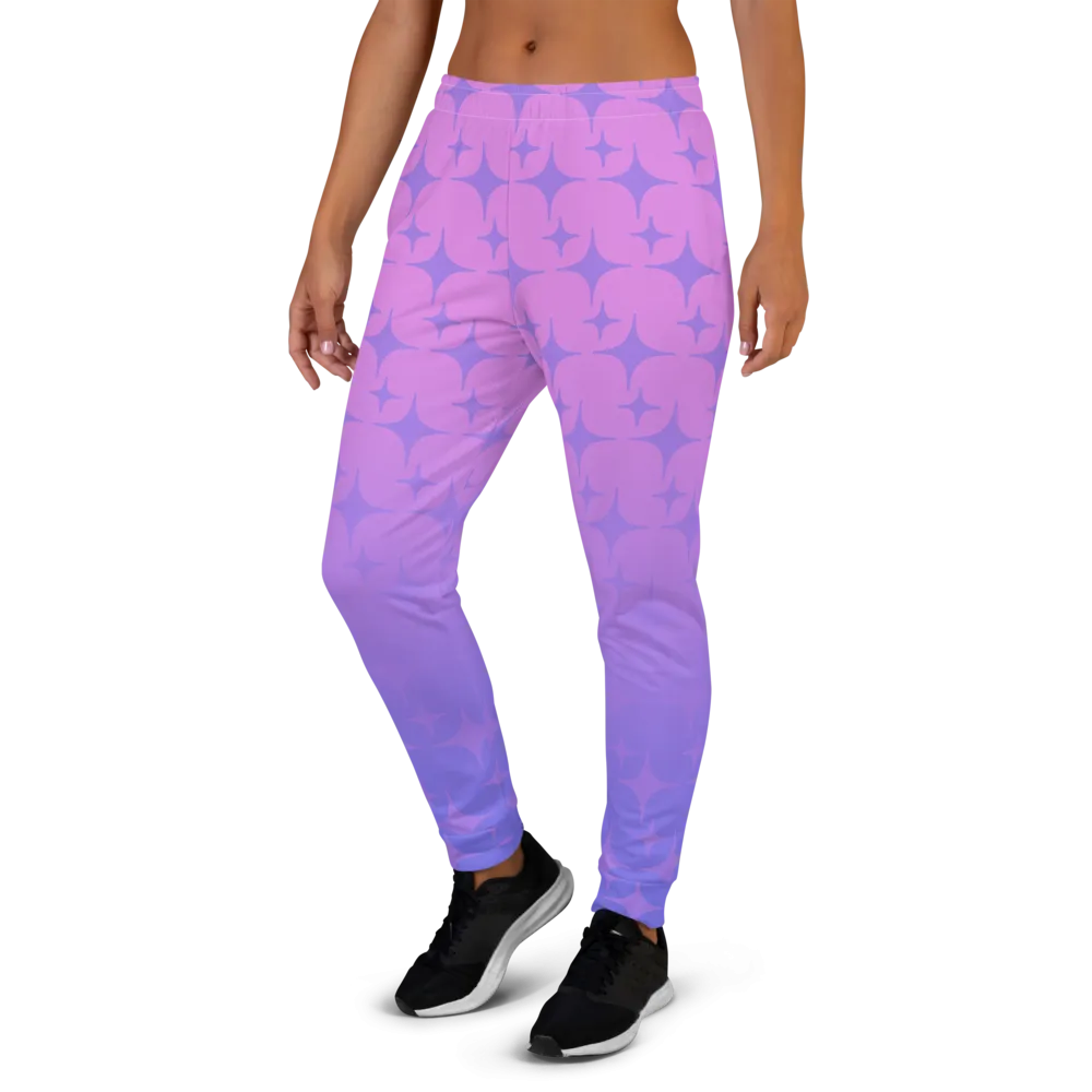 Purple Ghost Sparkle Joggers (Women's XS-3XL)