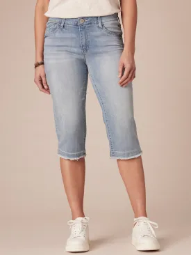 "Ab"solution® Light Blue Denim Skimmer Capri