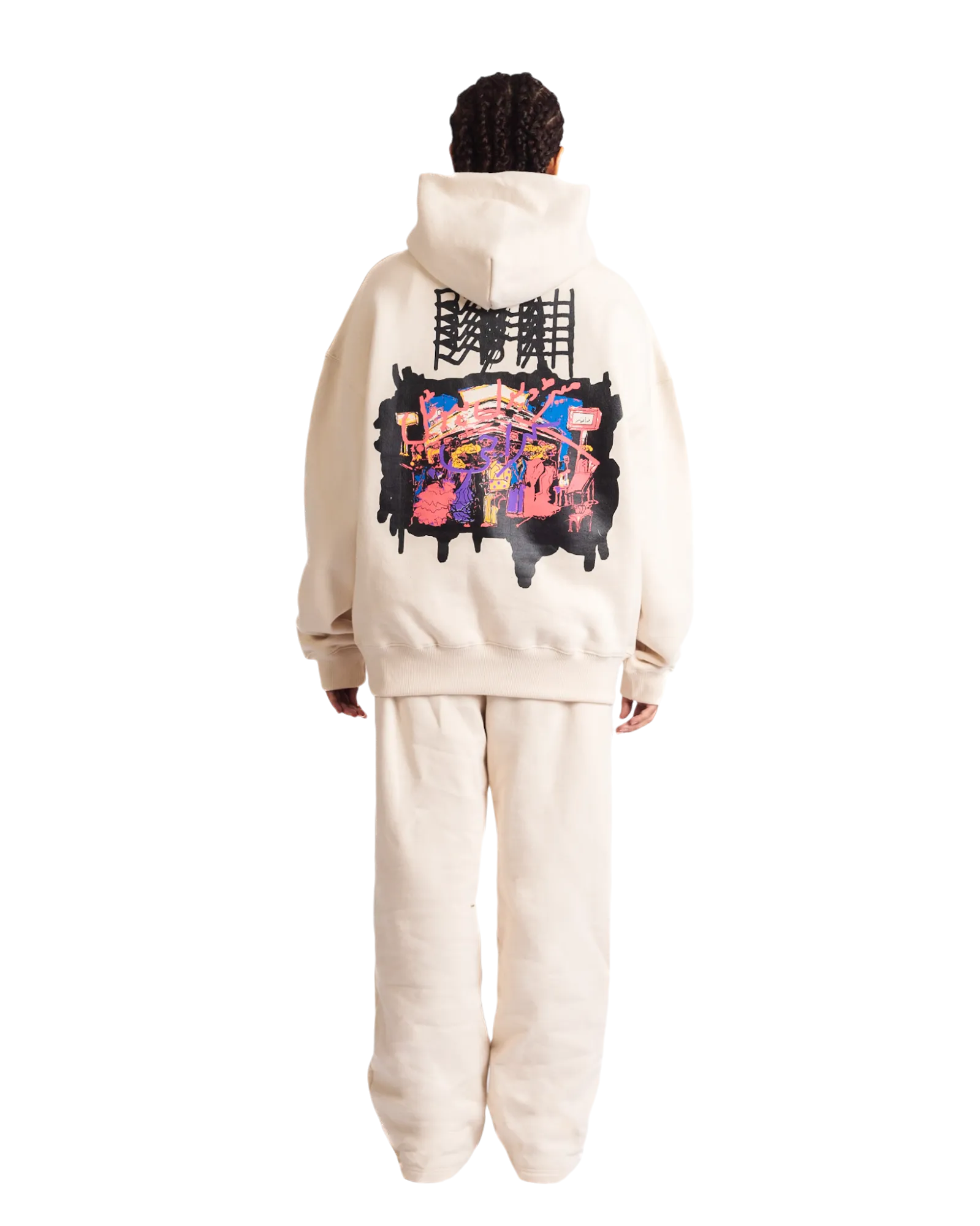 "METROPOLIS DREAM" BEIGE HOODIE